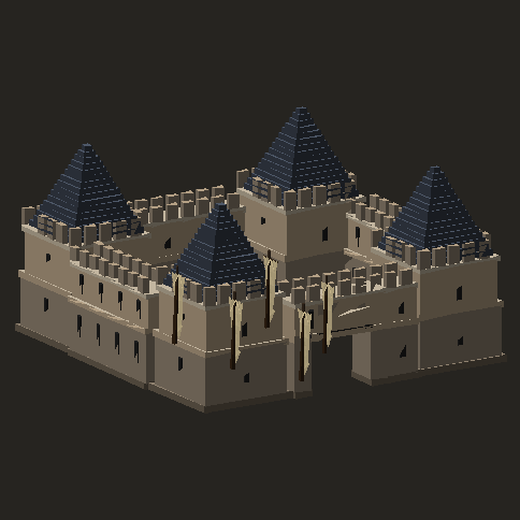 Fortress, level 15. Four towers