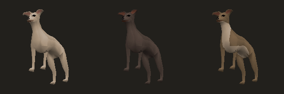 Greyhound, coats 1 to 3