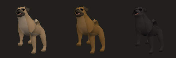 Pug, coats 1 to 3