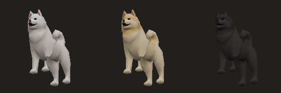 Samoyed, coats 1 to 3