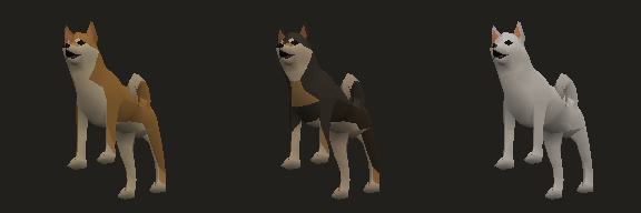 Shiba, coats 1 to 3