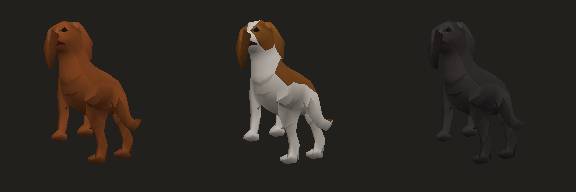 Spaniel, coats 1 to 3